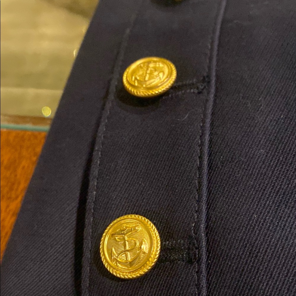 J.Crew Navy Skirt with Gold Buttons NWOT - Picture 13 of 14